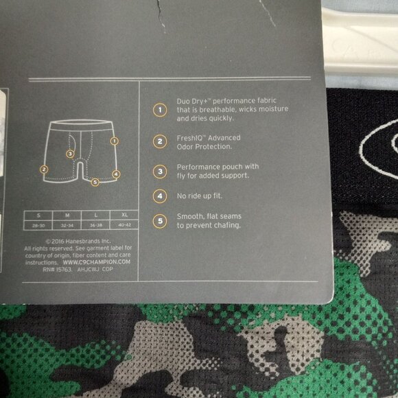 Champion Size XL 40 42 Boxer Brief Mens Ultra Lightweight Micro Mesh Camo NEW - Picture 6 of 6